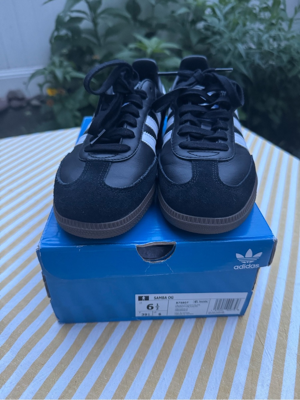 adidas Samba OG Black with White Stripes and Gum Sole